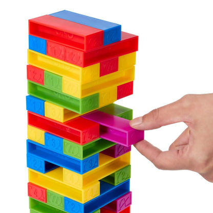 Mattel Games UNO Stacko – 45 Colored Stacking Blocks with Loading Tray | Family Party Game