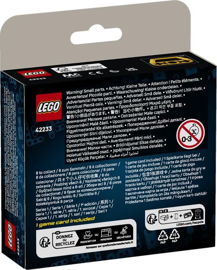 LEGO 42233 Technic Mighty Machines Series 1 Mystery Box Building Toy – Pack of 8 Collectible Vehicle Sets, 7+