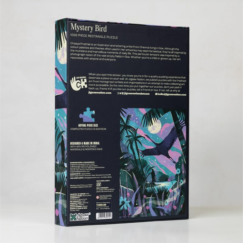 1000-Piece Jigsaw Puzzle – Mystery Bird Theme by Chaaya Prabhat | Fun & Challenging Puzzle Game for Adults & Kids