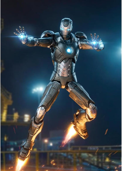 ZD Toys Iron Man MK14 1:10 Scale Non-Light-Up Action Figure | Iron 3 Collectible with Interchangeable Hands & Effect Parts | Model 1906-14