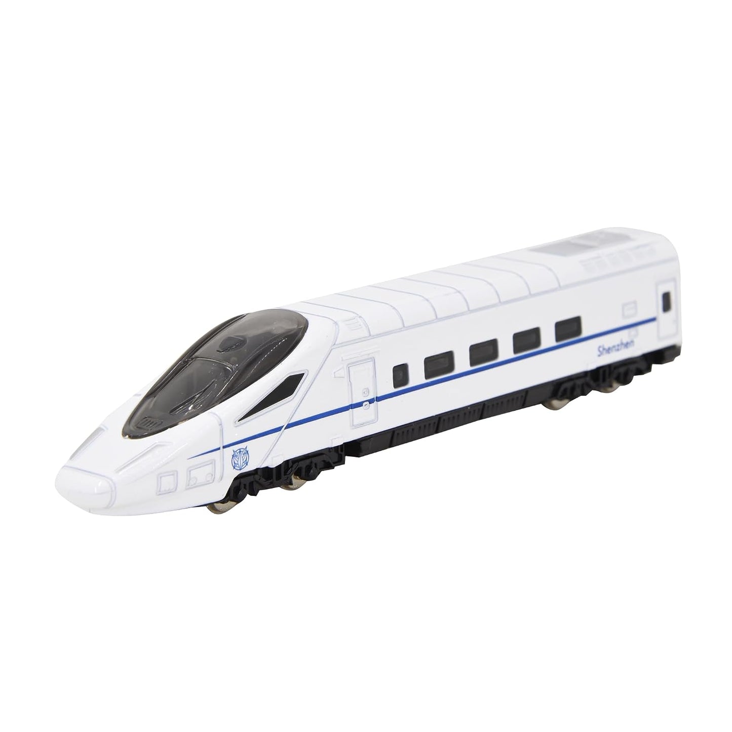 Shenzhen High-Speed Bullet Toy Train | Die-Cast Metal Railway Train with Display Base | White Train Toy for Kids & Collectors