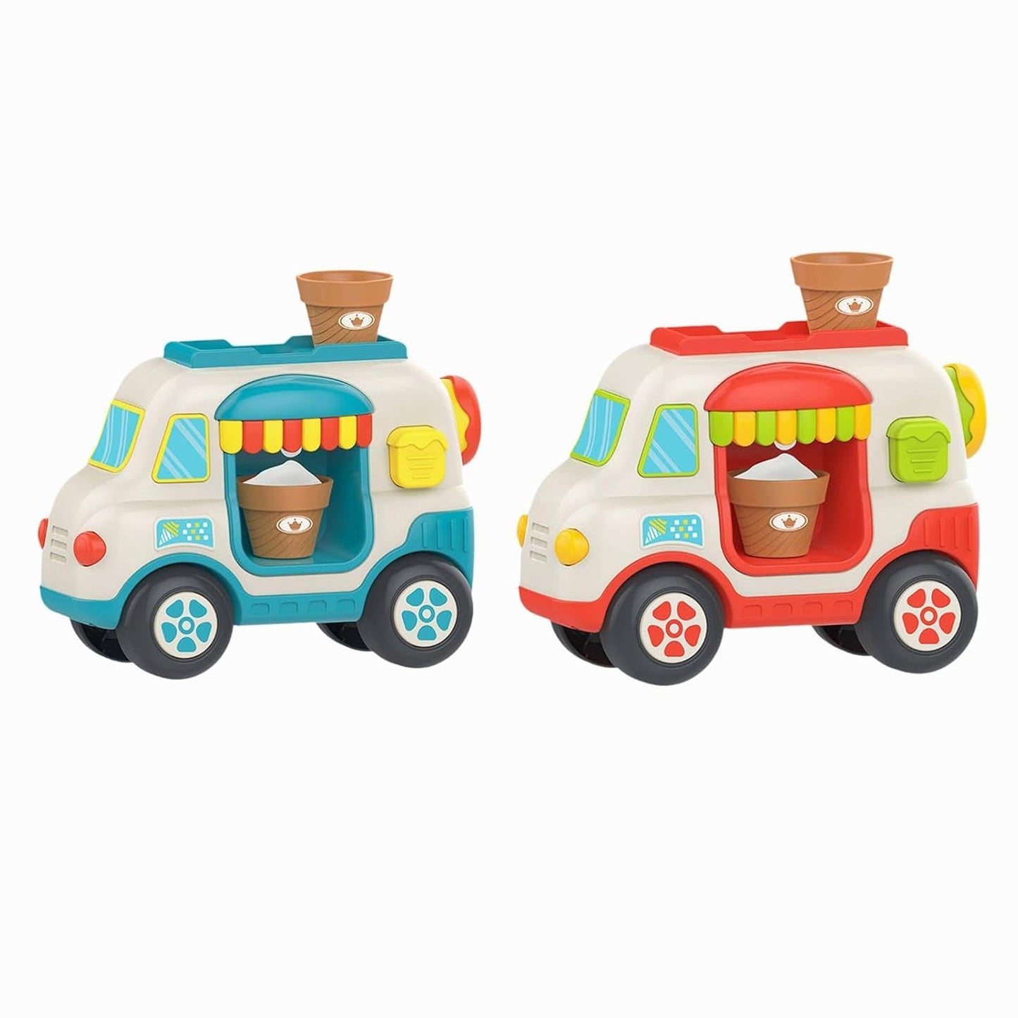 Huanger Ice Cream Truck Toy for Kids – Interactive Musical Ice Cream Van with Lights & Sounds (12+ Months)