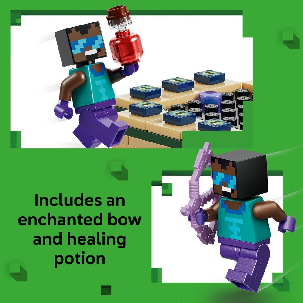 LEGO - 21584 Minecraft Nether & End Portal Journey - Building Toy w/a Cool Hero, Enderman & Baby Hoglin Mob Figures - Gaming Gift for 7+ Year Old Boys & Girls