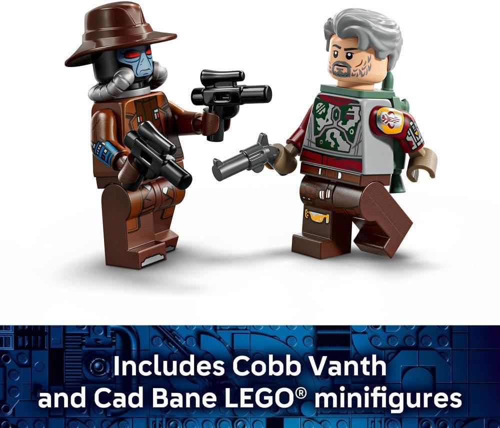 LEGO Star Wars 75437 Cobb Vanth's Speeder Toy - incl. Cobb Vanth & Cad Bane Minifigures, plus Blasters & a Jetpack - Gift for 7+ Year Old Boys and The Mandalorian Fans