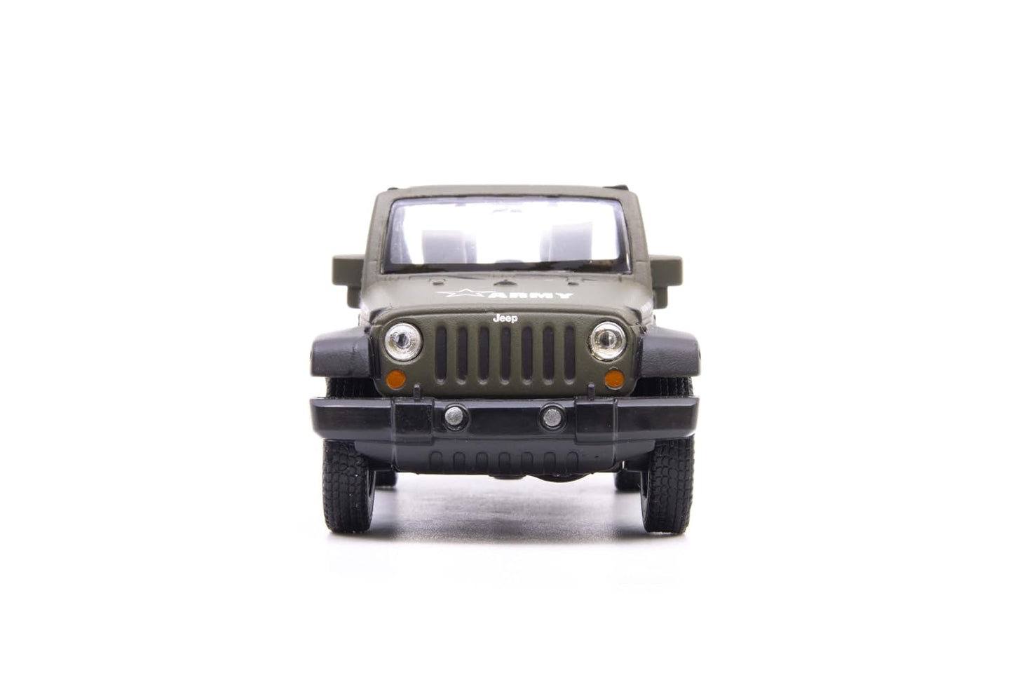Welly 1:38 Jeep Wrangler Rubicon Military Green Die-Cast Model | Armor Squad Collectible