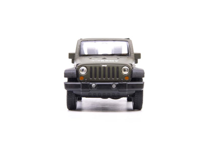 Welly 1:38 Jeep Wrangler Rubicon Military Green Die-Cast Model | Armor Squad Collectible