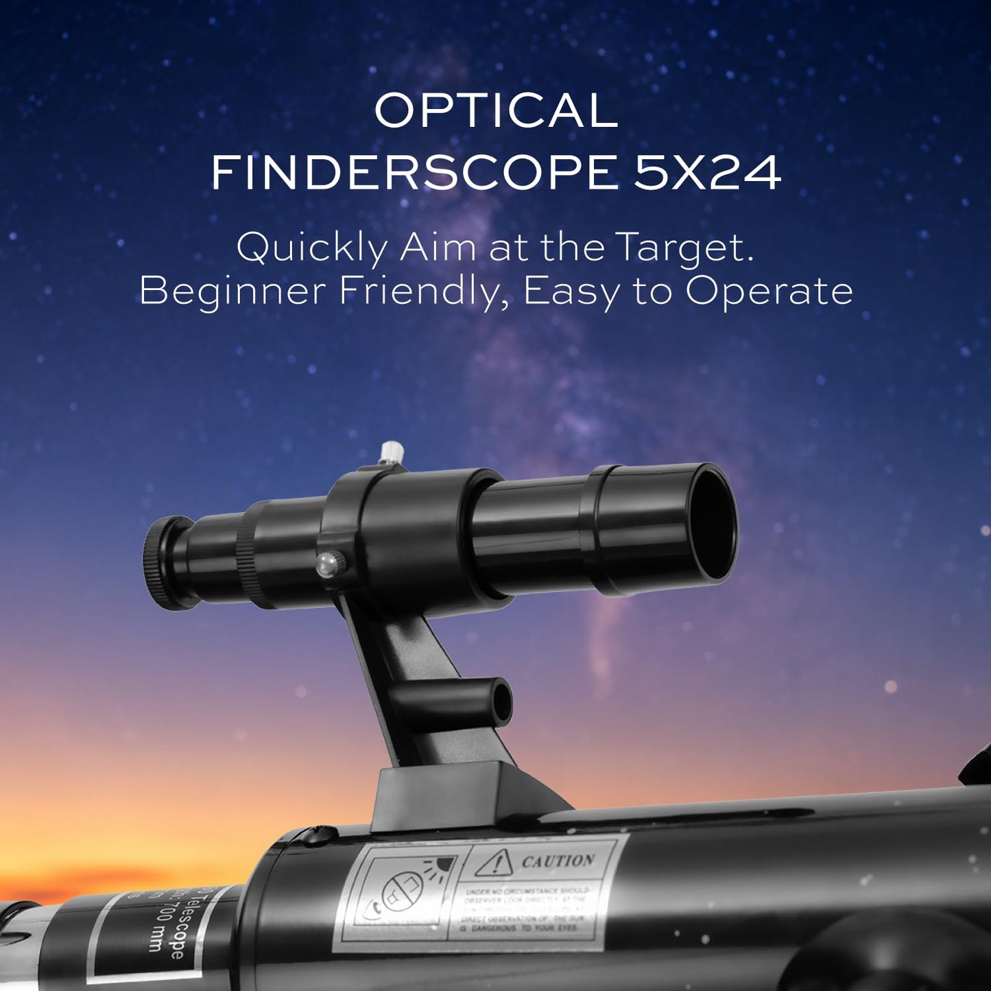 Pie Matrix Phoenix 60700 Astronomical land & Sky Refractor Telescope with 175x Ultra Zoom,Fully Coated Glass Optics, Alt-Az Mount,Professionals to Explore Moon,Saturn Rings, Planets & Deep Sky Objects