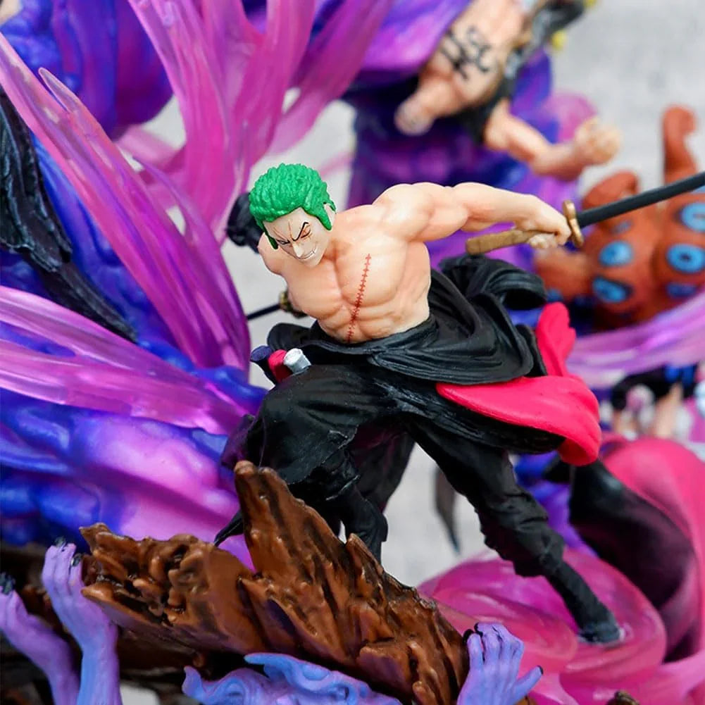 Ultimate Action Figure – Roronoa Zoro on Throne | 23CM One Piece PVC Collectible Statue Model Toy HW - Jaiman Toys