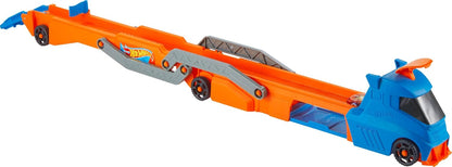 Hot Wheels Speed Track Transporter | 2-in-1 Hauler & 30+ Inch Raceway | Includes 1:64 Scale Car