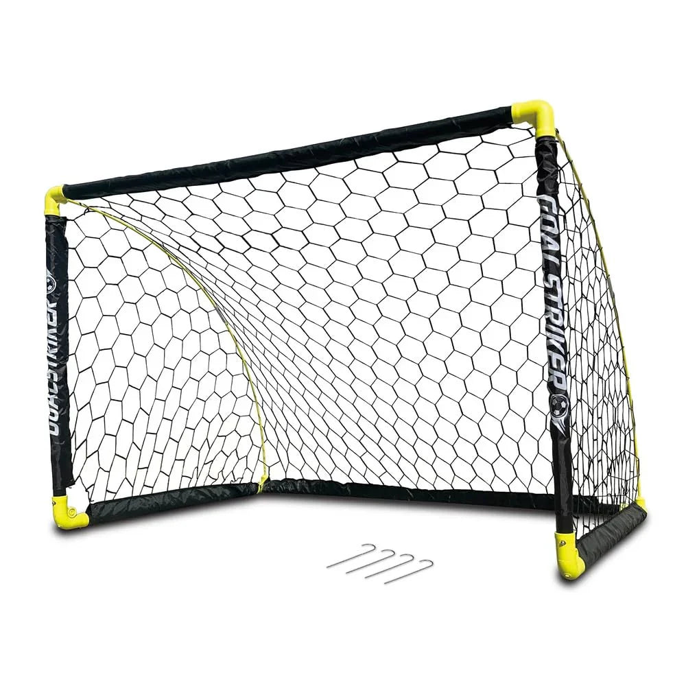 Innov8 Folding Goal Striker Folding Soccer | Goalpost | Portable Training Net | Portable with Ground Stakes | Quick Setup | Durable - Jaiman Toys