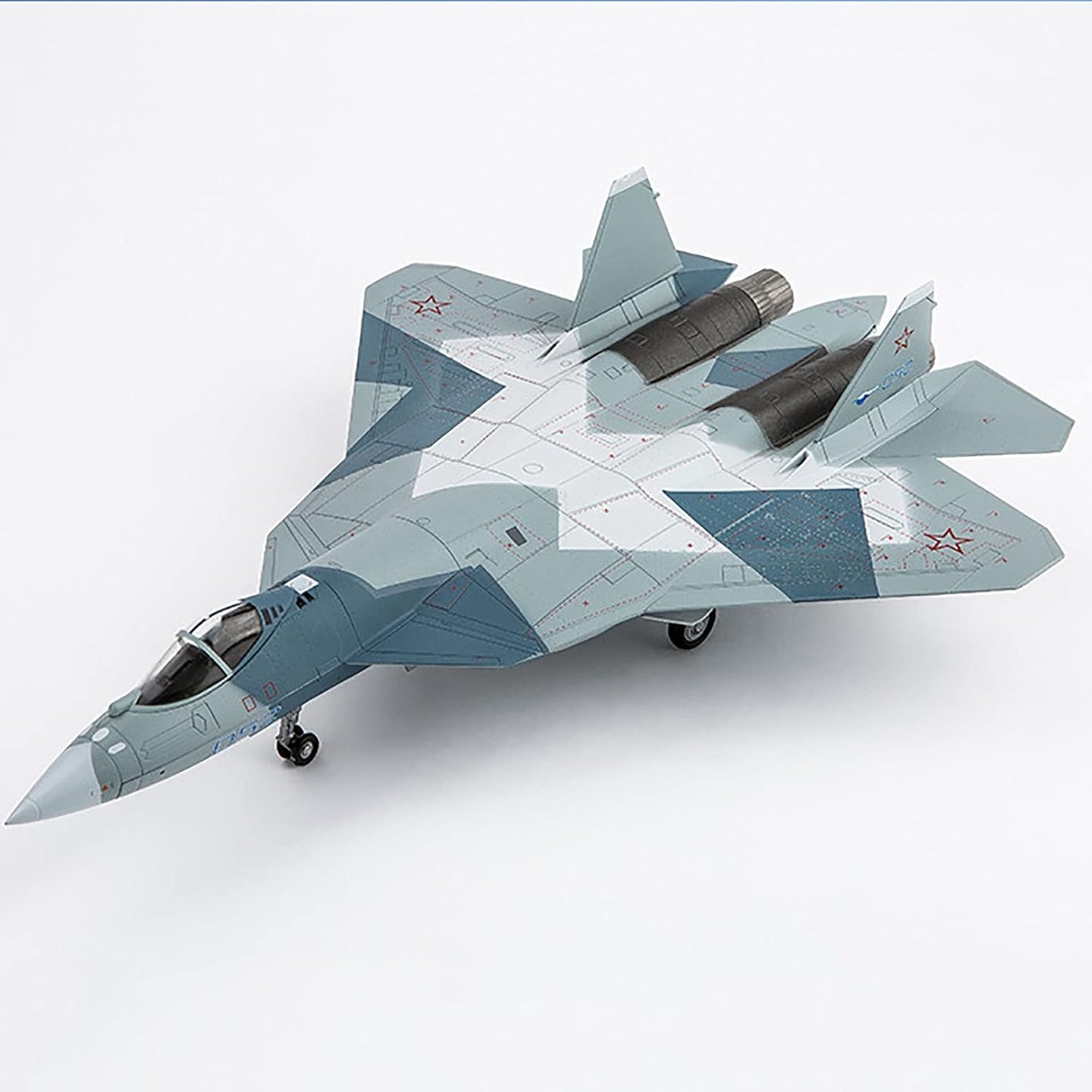 Premium 1:72 Scale Sukhoi SU-57 Felon Diecast Metal Fighter Aircraft Model with Display Stand | Military Stealth Jet Collectible for Home & Office Display
