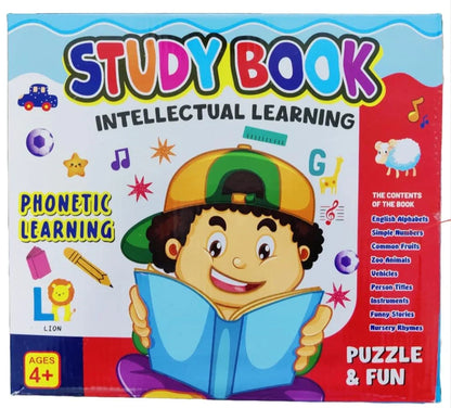 Study Book Intellectual Learning – Interactive Educational Toy for Kids 4+ with Phonics, Letters, Numbers & Animals