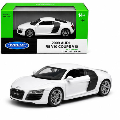 Welly 1:64 Audi 2009 R8 V10 Coupe White