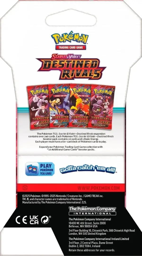Pokemon Scarlet & Violet Destined Rivals Sleeve Booster- 1 Pack Assorted