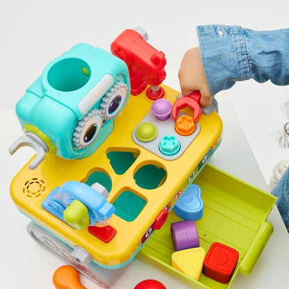 Hola 9-in-1 Robot Workbench Tool Set for Kids – Interactive Learning Toolbox with Tools, Shapes & Activities (12–60 Months)