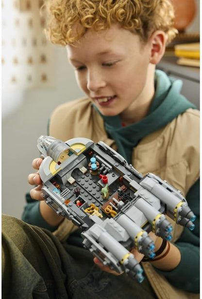 LEGO 75445 Star Wars Anzellan Starship Toy - The Mandalorian and Grogu Model Kit w/ 3 Figures & a Droid Workshop - Birthday Gift for 9+ Year Old Boys, Girls & Fans