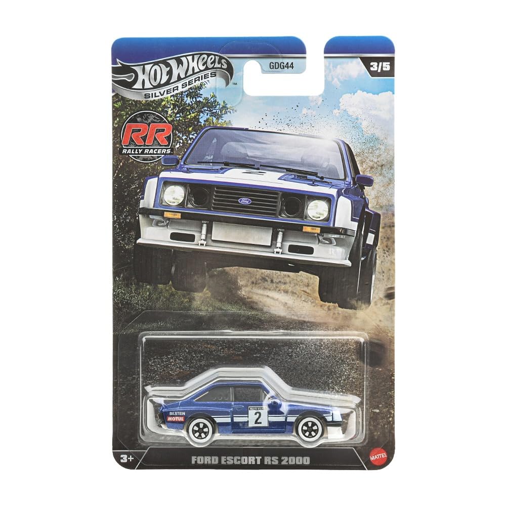 Hot Wheels Silver Series Rally Recs Complete Set of 5 Diecast Cars | Audi Quattro, Honda S800, Ford Escort RS2000, Datsun 510 & Lancia Rally 037 | 1:64 Scale Collectibles