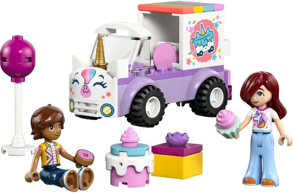 LEGO Friends 42675  Unicorn Cake Delivery Car - Educational Fine Motor Skills Toy w/ 2 Mini Dolls & Birthday Party Accessories - Gift Idea for 4+ Year Old Girls
