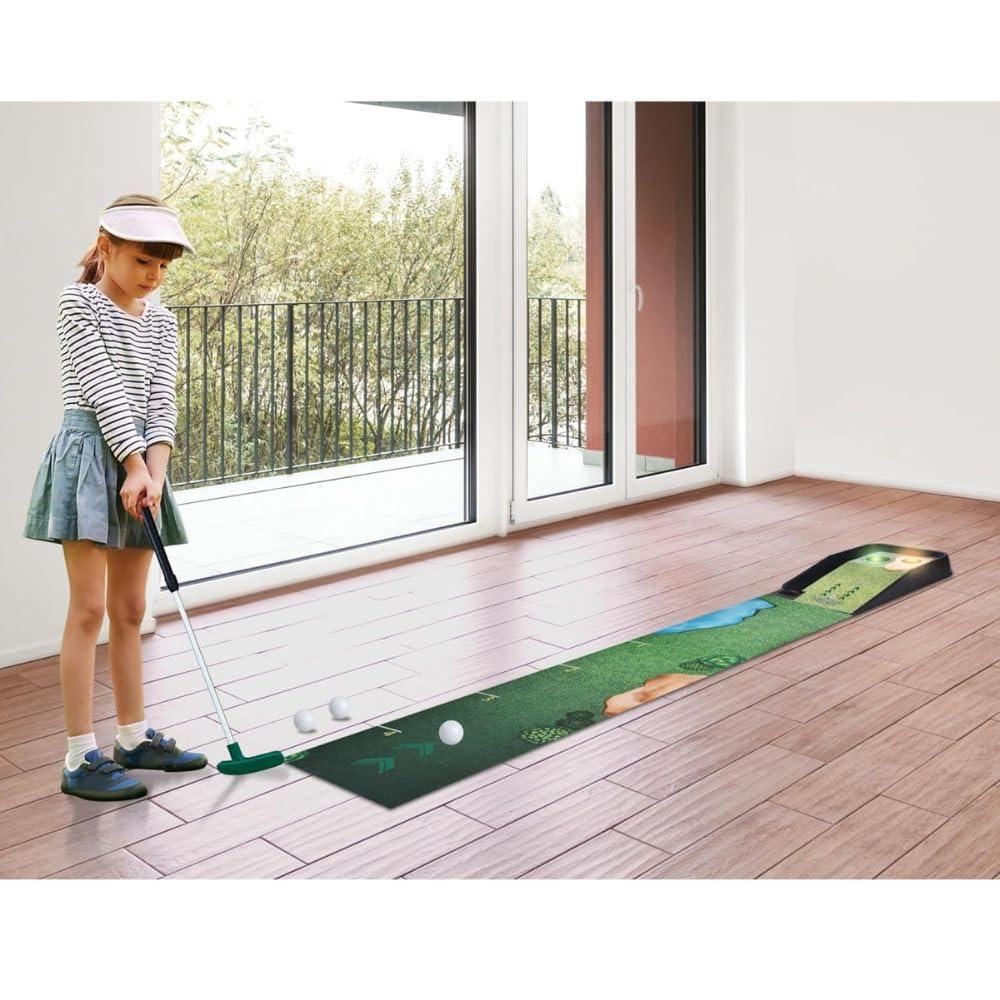Innov8 Electronic Golf Putting Mat, Sound & LED Scoring Hole, Adjustable Putter, Kids 5+ - Jaiman Toys