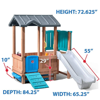 Step2 Woodland Adventure Playhouse & Slide – Outdoor Fun for Kids - Jaiman Toys