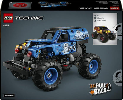 LEGO 42219 Technic Monster Jam Grave Digger Fire and Ice - Pull-Back Truck Toy - Race Car Model Kit w/Authentic Details - Birthday Gift for 7+ Year Old Boys, Girls & Fans