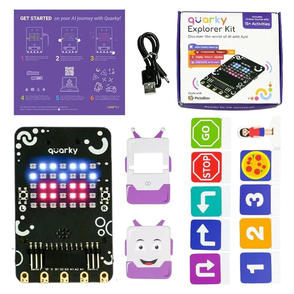 STEMpedia Quarky Explorer Kit – DIY AI & Coding Education Kit for Kids 7+ | 15+ AI & ML Activities | Fun Robotics Learning Toy - Jaiman Toys