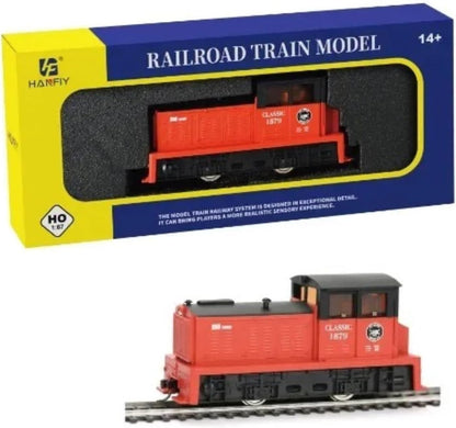 HO Scale 1:87 Diesel Locomotive Model Train – Classic Red Railroad Engine Collectible