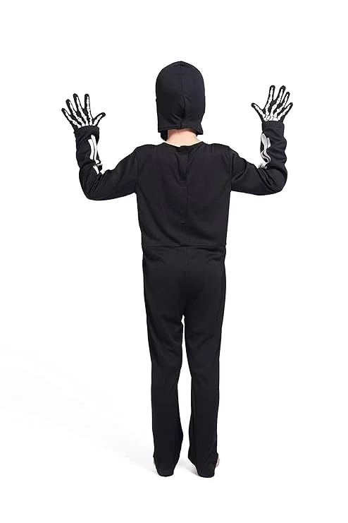 Men’s Skeleton Halloween Costume Jumpsuit – Scary Cosplay Outfit