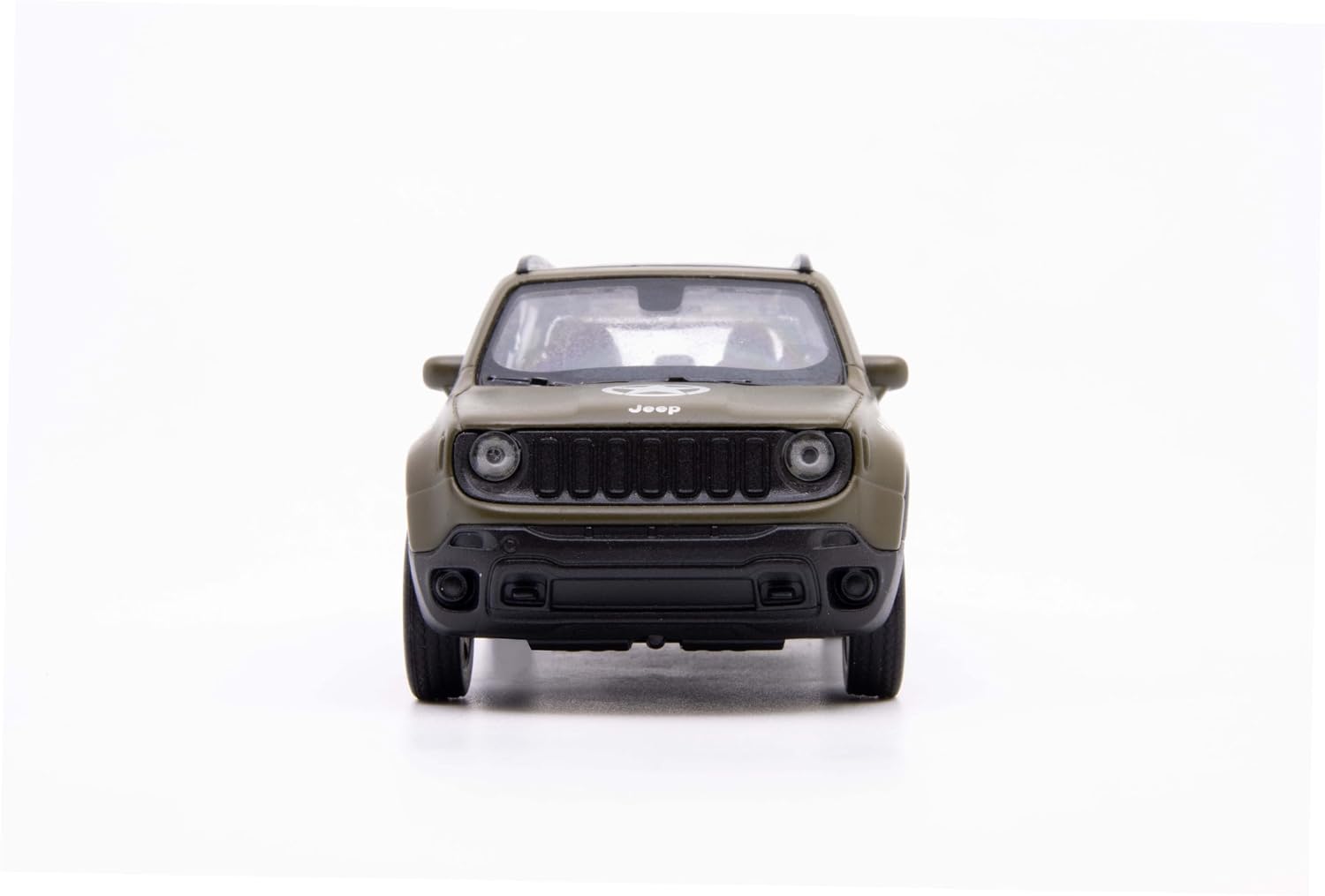 Welly 1:38 Jeep Renegade Military Green Die-Cast Model Car with