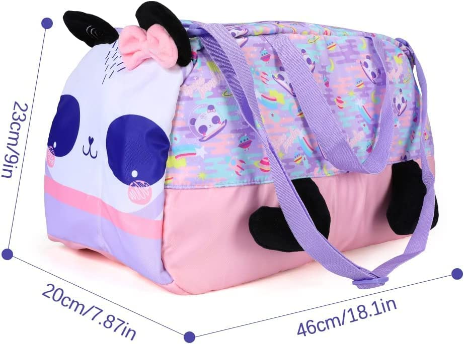 Vest 3D Panda Kids Travel Duffle Bag – Cute Cartoon Overnight & Sports Bag for Kids (46 CM)