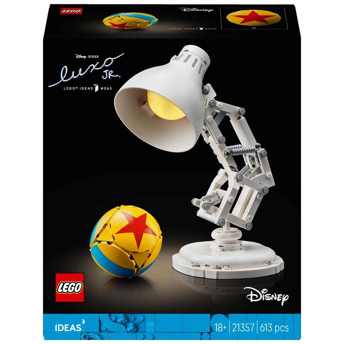 LEGO 21357 Ideas Disney Pixar Luxo Jr. Building Set for Adults – Collectible Pixar Lamp Display Model (613 Pieces)