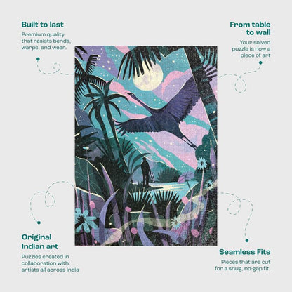 1000-Piece Jigsaw Puzzle – Mystery Bird Theme by Chaaya Prabhat | Fun & Challenging Puzzle Game for Adults & Kids