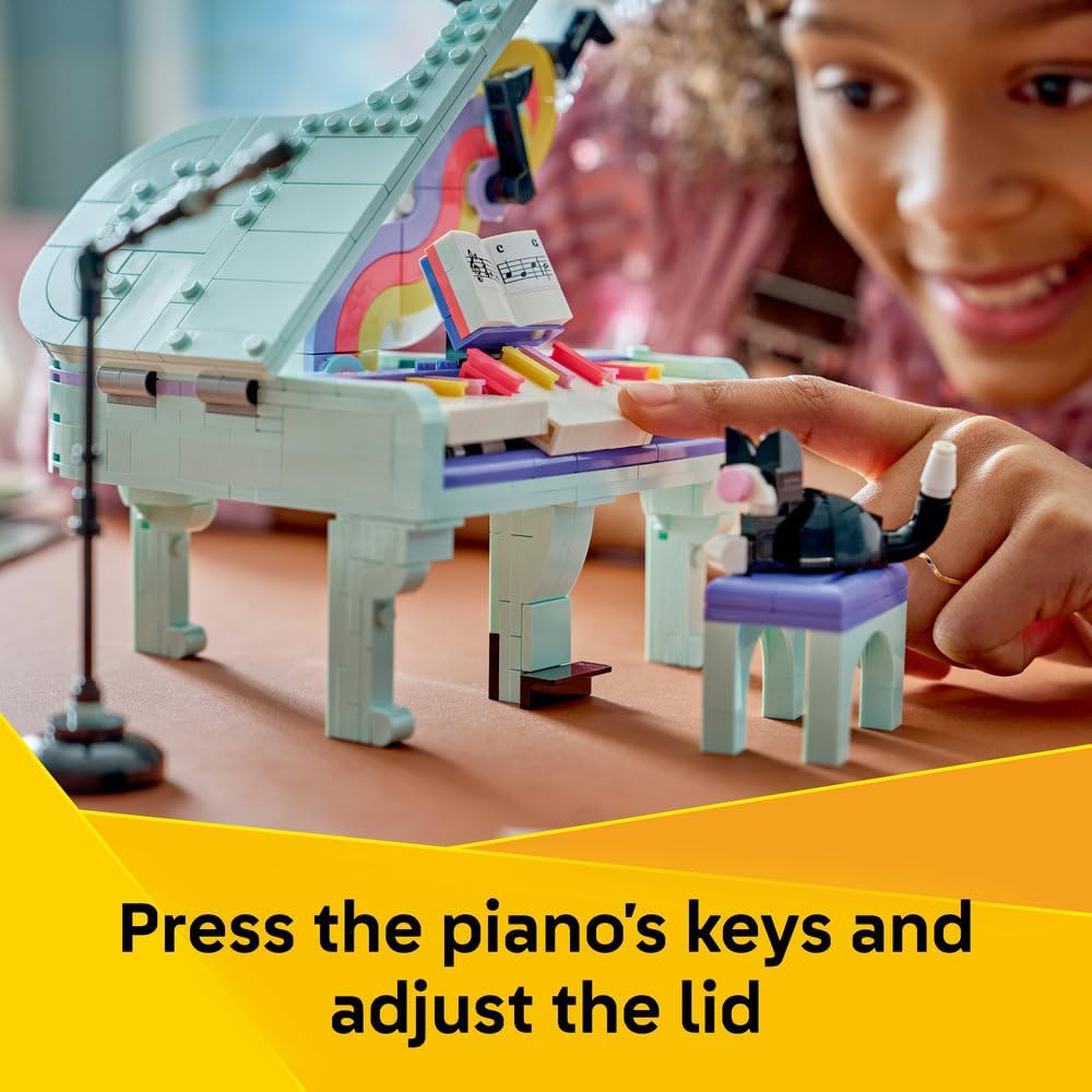 LEGO 31392 Creator 3-in-1 Music Decor Piano Building Set | 485 Pieces | Creative Display & Home Decor Model