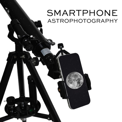 Pie Matrix Phoenix 60700 Astronomical land & Sky Refractor Telescope with 175x Ultra Zoom,Fully Coated Glass Optics, Alt-Az Mount,Professionals to Explore Moon,Saturn Rings, Planets & Deep Sky Objects