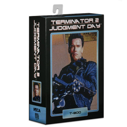 NECA Terminator 2 T-800 Judgement Day Collectible/Action Figure with Faces, 3 Guns, Bullet Bag and Grenade Belt