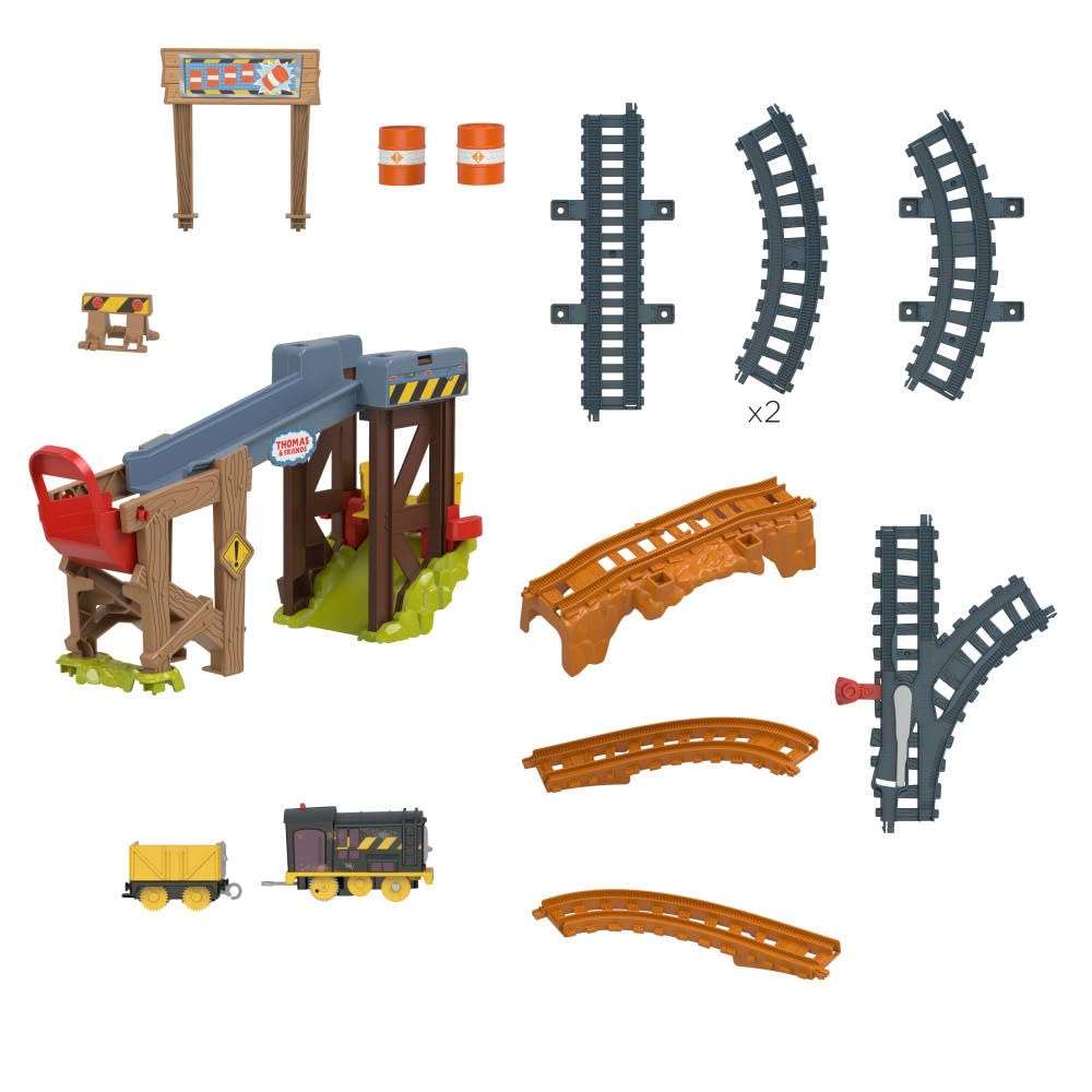 Fisher-Price Thomas & Friends Diesel’s Lift & Load Construction Set – Motorized Train Track Playset with Diesel Engine