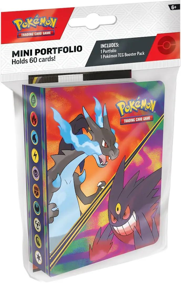 Pokémon Trading Card Game 2026 Mini Portfolio with Booster Pack | Official Pokémon TCG Card Holder Album