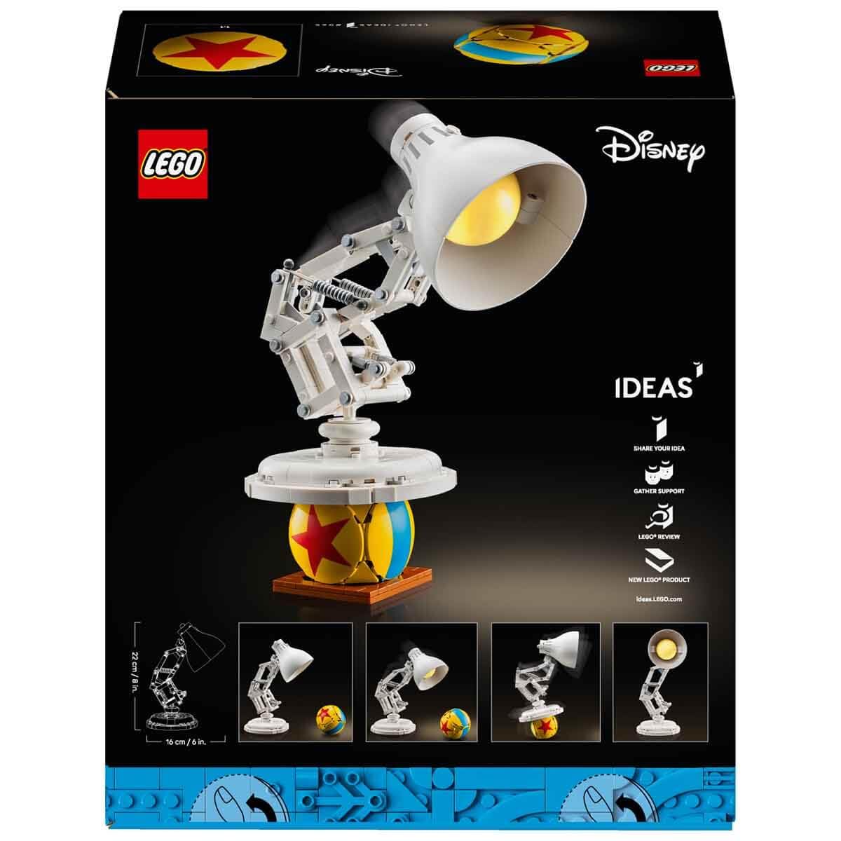 LEGO 21357 Ideas Disney Pixar Luxo Jr. Building Set for Adults – Collectible Pixar Lamp Display Model (613 Pieces)