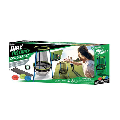 Innov8 Indoor and Outdoor Sports Equipment, Frisbee Golf Set, Goal Basket with 3 Coloured Discs, Outdoor Game for Ages 5+ - Jaiman Toys