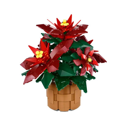 LEGO 10370 Icons Poinsettia Plant Decor Building Set (608 Pieces)-Botanical Collection
