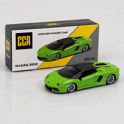 CCA 1:64 Lamborghini Aventador Roadster S02-02 Die-Cast Model Car | Green Supercar Collectible