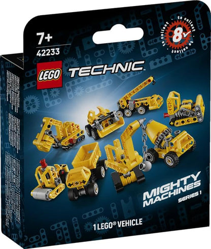 LEGO 42233 Technic Mighty Machines Series 1 Mystery Box Building Toy – Pack of 8 Collectible Vehicle Sets, 7+