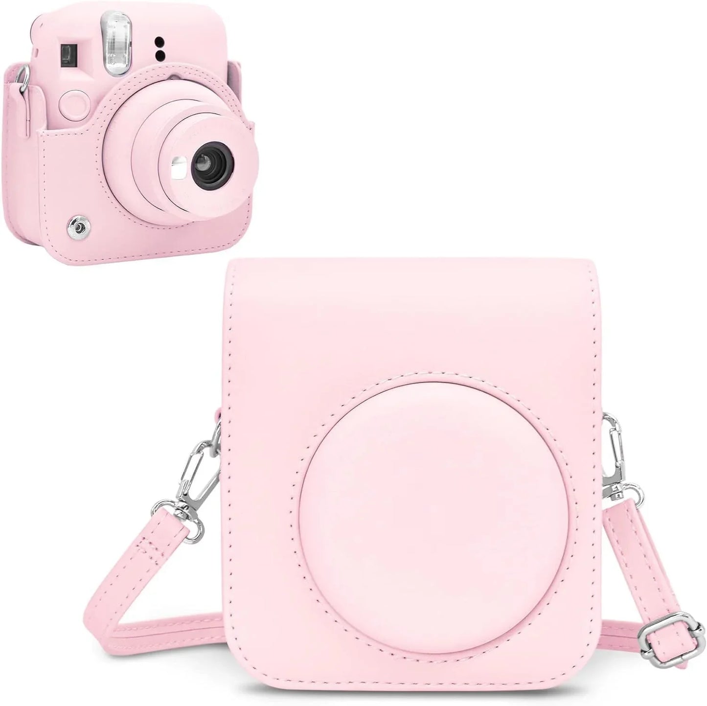 Pop & Snap in Style – Mini 12 Camera Case with Strap (Perfect Fit for Instax Mini 12) - Blossom Pink - Jaiman Toys