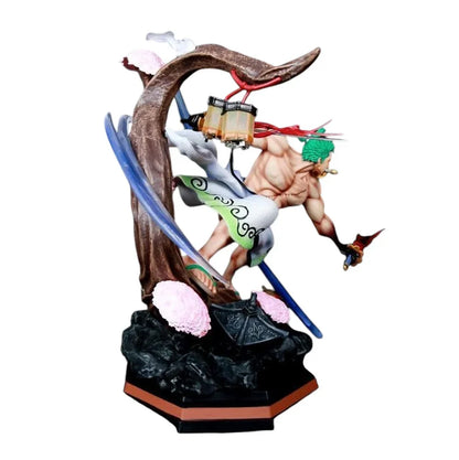 Roronoa Zoro 39cm GK Anime Figure with LED Light | One Piece Collectible Model - Jaiman Toys