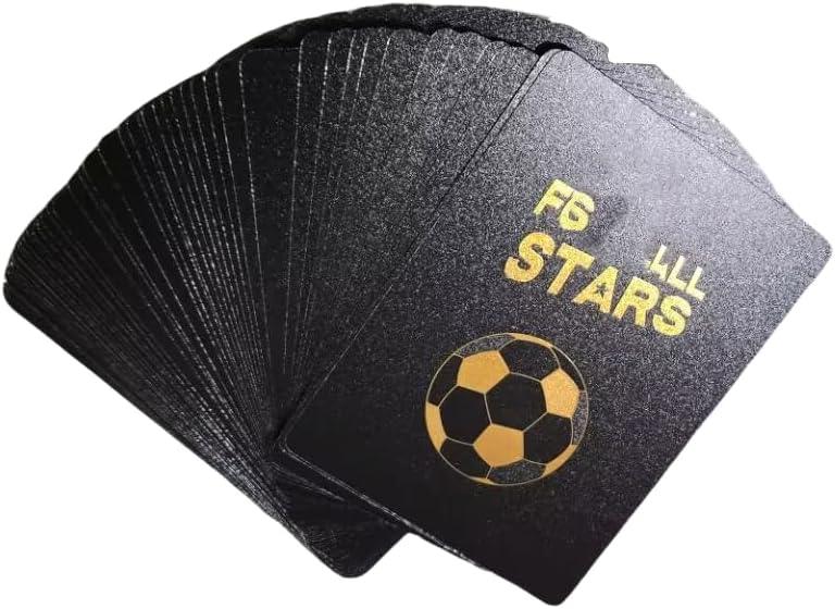 Football Super Stars Card Set – 55PCS Black Edition Football Star Cards | English Limited Edition Collector’s League Cards Gift for Kids & Fans - 1 Piece - Jaiman Toys