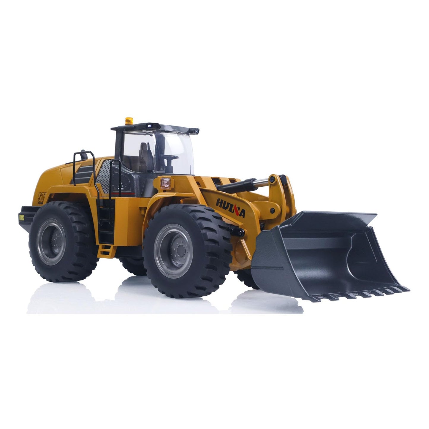 HUINA 1583 1:14 Scale RC Wheel Loader | 2.4GHz 10CH Remote Control Construction Vehicle with Electric Lifting Bucket, Lights & Sound | 14+