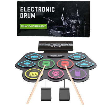 Bretoi Electronic Drum pad Electric 7 Drum Kit Set (Student, Professional, Kids) | Built in Dual Speakers | Beginner Pro | Perfect Gift for Child and Adult