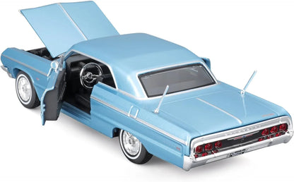 Maisto 1:24 Scale Die-Cast Model – 1964 Chevrolet Impala SS (Blue) | Classic American Muscle Car Replica - Jaiman Toys