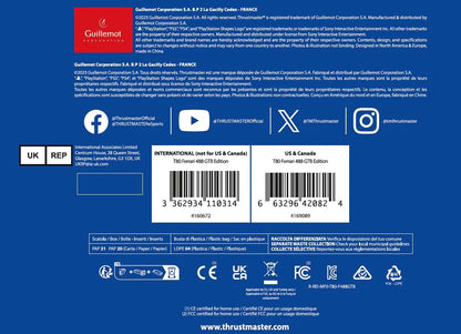 (Box Damage) Thrustmaster T80 Ferrari 488 GTB Edition | Racing Game Wheel | PS5/PS4/PC