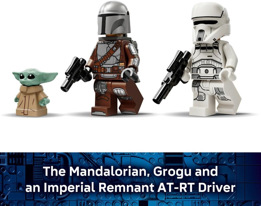 LEGO 75444 Star Wars AT-RT Attack Toy - Model Kit w/Imperial Walker, Tower, The Mandalorian Minifigure & Grogu Figure - Birthday Gift for 7+